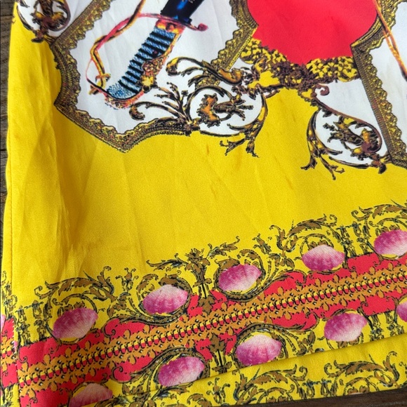 Dolce & Gabana 2011 vintage silk sheath dress swords and filigree - Picture 6 of 16